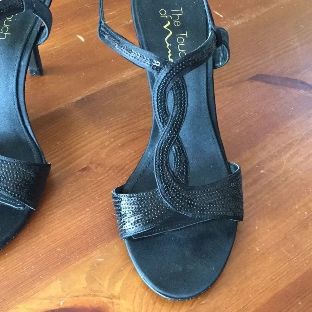 Elegant Touch Of Nina Sequin Heels Size 9